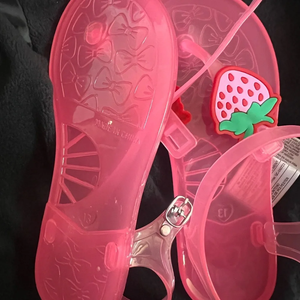 Girls - new Pink Strawberry Jelly Sandals